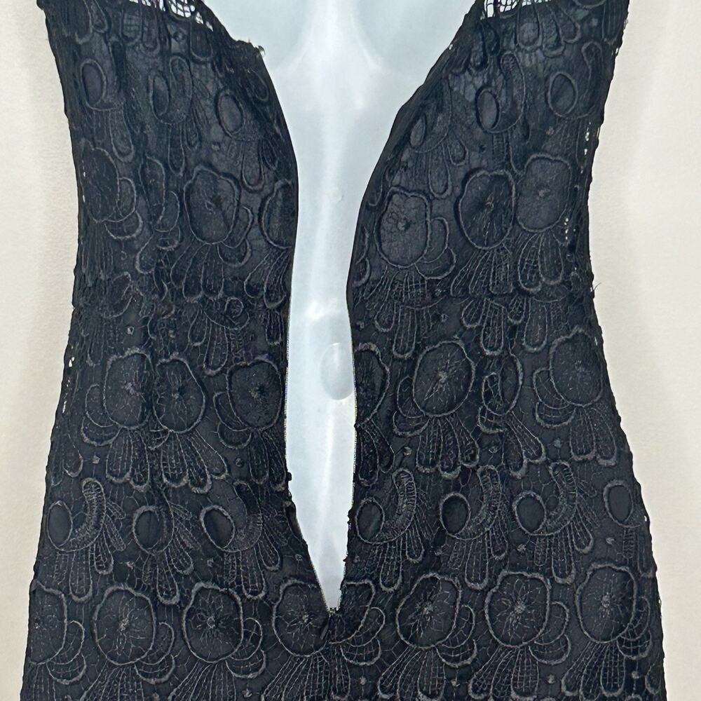 Black Lace Dress LBD Size 4 Sleeveless Sheath Layered Whimsygoth Y2K BB Dakota - Picture 5 of 11